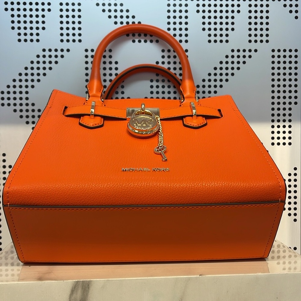 Michael Kors Hamilton Small Satchel Shoulder Crossbody Bag 
Poppy COLOR 
NWT - Picture 11 of 16